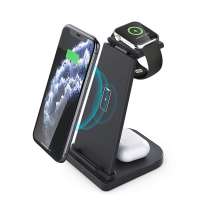 New Product 2020 Wireless Charging Station Stand Dock Portable 3 in 1 Wireless Charger for iPhone for iWatch for Airpods