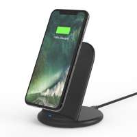 2 coils fast wireless charging stand for desktop/table/phone use larger charging area