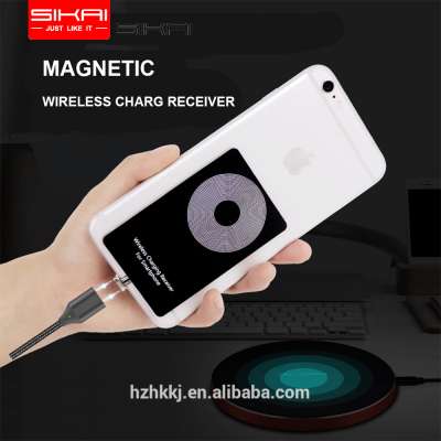 SIKAICASE 2018 New Product Magnetic QI Wireless Charger Receiver Universal For iPhone Android Type C Smart Phone